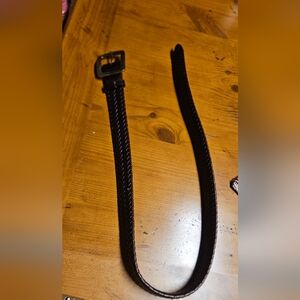 Elegant Braided Leather Belt in Rich Brown